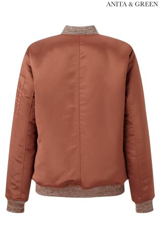 Anita & Green Sateen Unisex Cuff Bomber Jacket